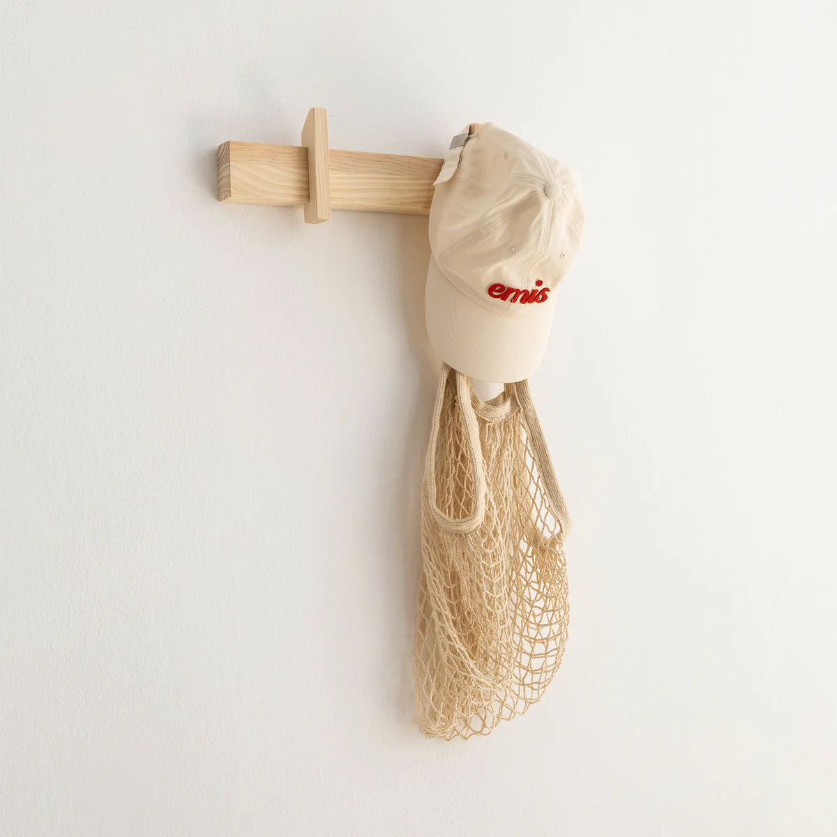 Small wall coat rack Figuera in solid wood 40 cm - Image 3
