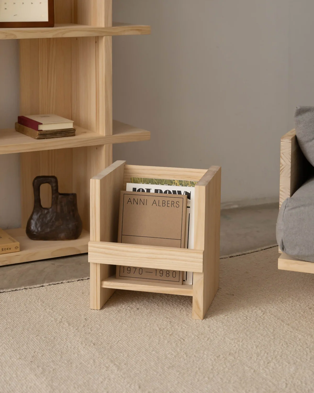 Oliva solid wood magazine rack 39 x 29.2 cm - Image 4