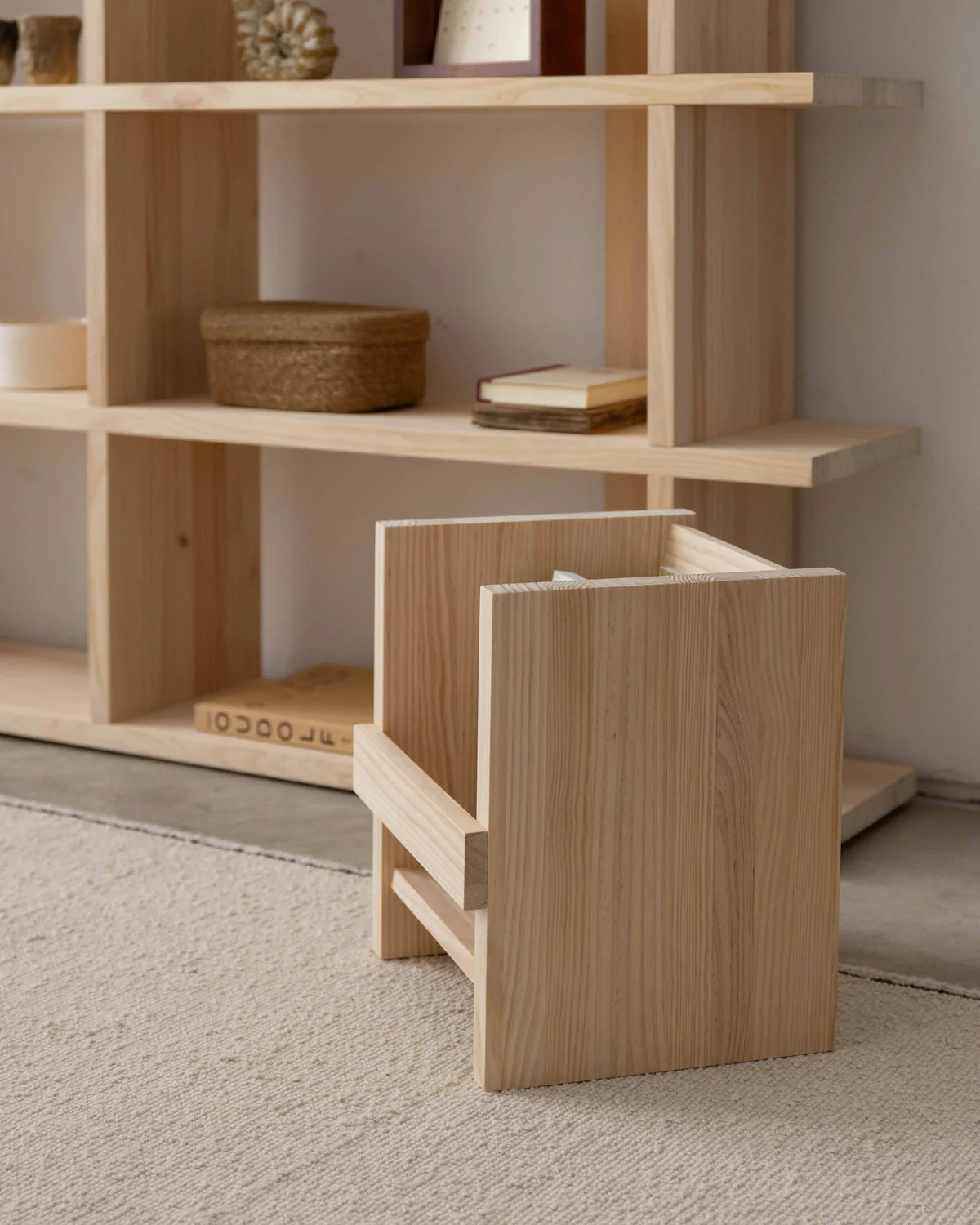 Oliva solid wood magazine rack 39 x 29.2 cm - Image 6